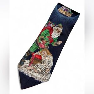 Vintage Allyn Saint George Christmas silk tie